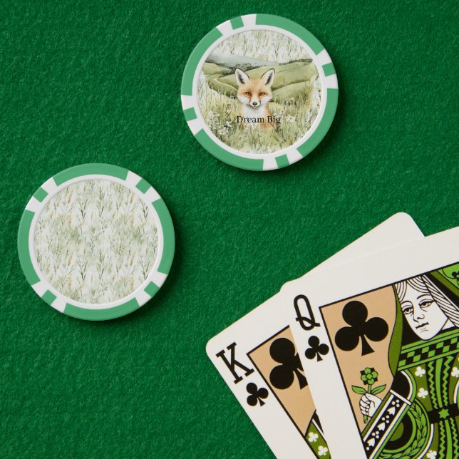 Fuchs Gänseblümchen Blumen Pokerchips (Pokertisch (doppelt))