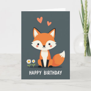 Fuchs Geburtstagskarte Karte