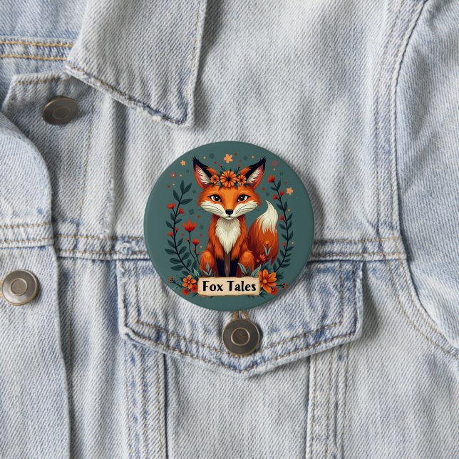 Fuchs-Geschichten Boho-Waldtier Button (Beispiel)