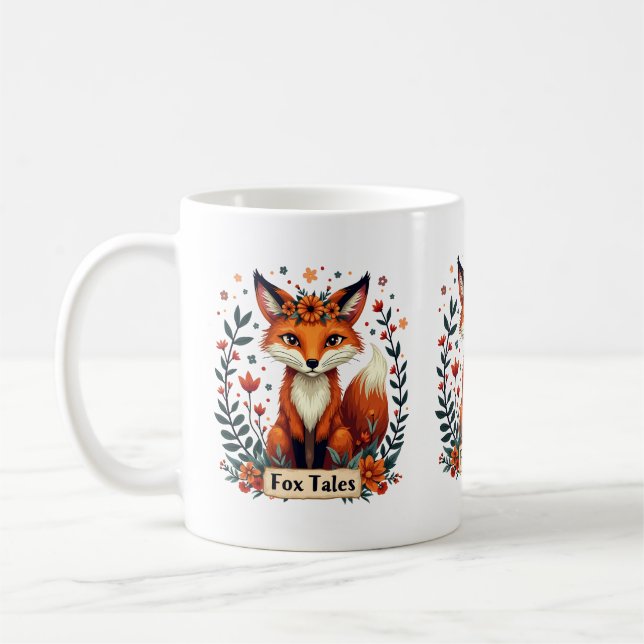 Fuchs-Geschichten Boho-Waldtier Kaffeetasse (Links)