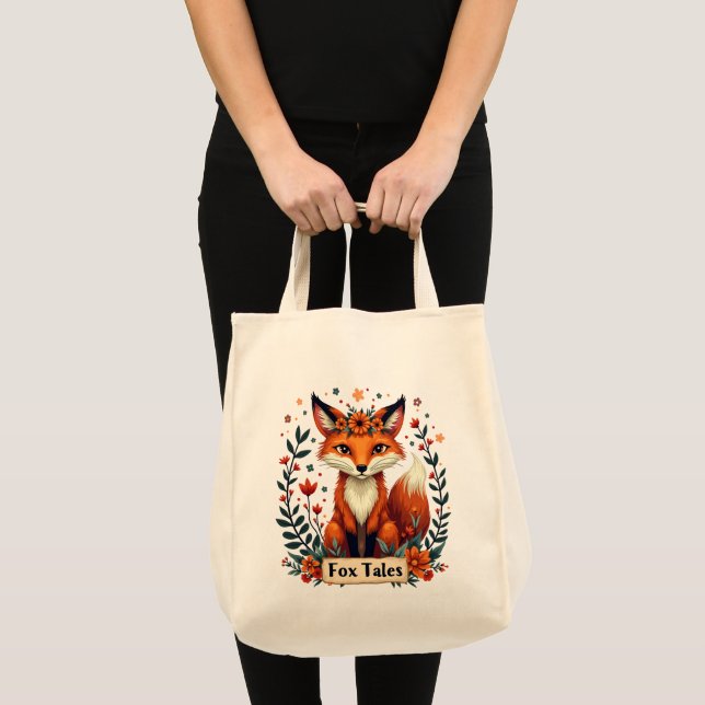 Fuchs-Geschichten Boho-Waldtier Tragetasche (Vorderseite (Produkt))