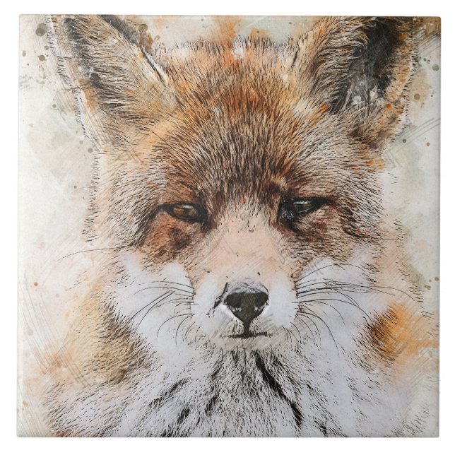 FUCHS GESICHT FLIESE (Vorderseite)