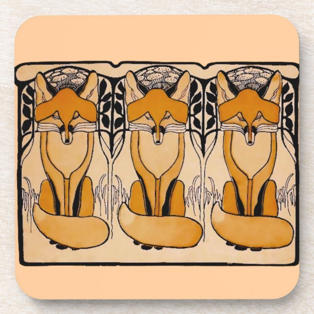 Fuchs Getränkeuntersetzer (Vorderseite)