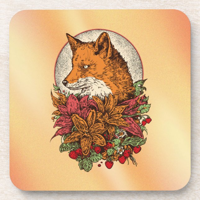 Fuchs Getränkeuntersetzer (Vorderseite)