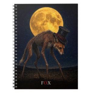Fuchs-Gotik-Topfhut gothic Surrealismus Notizblock