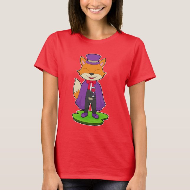 Fuchs Halloween Vampir T-Shirt (Vorderseite)
