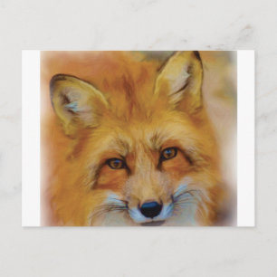 Fuchs-Head-Kunst Postkarte