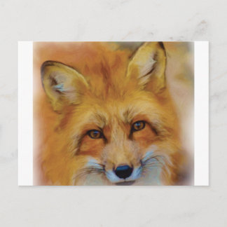 Fuchs-Head-Kunst Postkarte