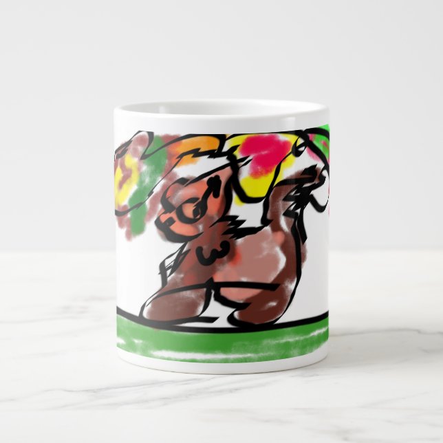 Fuchs Herbst-Latte-Joy  Jumbo-Tasse (Vorderseite)