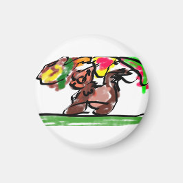 Fuchs Herbst-Latte-Joy Magnet
