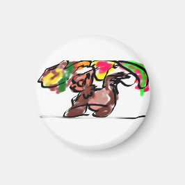 Fuchs Herbst-Latte-Joy Magnet