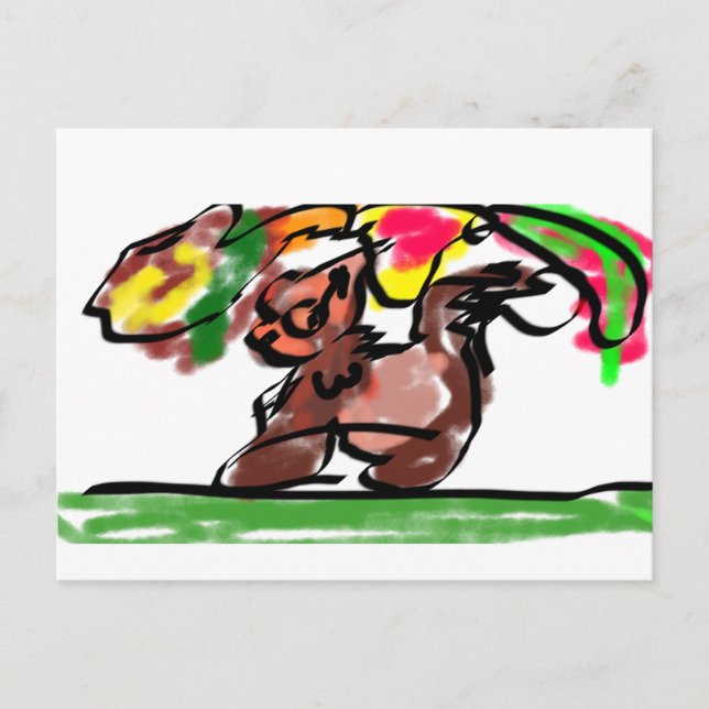 Fuchs Herbst-Latte-Joy  Postkarte (Vorderseite)