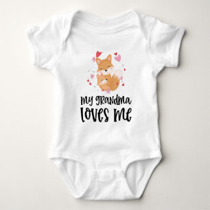 Fuchs Herz Geschenk für Enkelkind Meine Oma liebt Baby Strampler