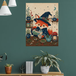 Fuchs-Hexen-Teezubereiter Poster