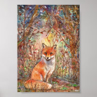 Fuchs im Herbstwald