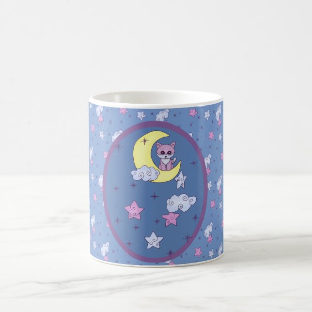 Fuchs im Mond Kaffeetasse (Mittel)