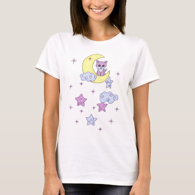 Fuchs im Mond T-Shirt (Vorderseite)