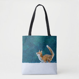 Fuchs im Schneefall. Roter Fuchs, Vulpes vulpes, s