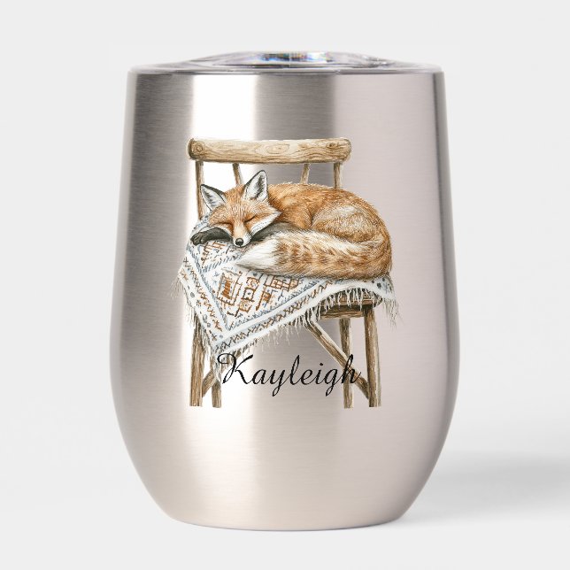 Fuchs im Sessel Weihnachten (Vorderseite)