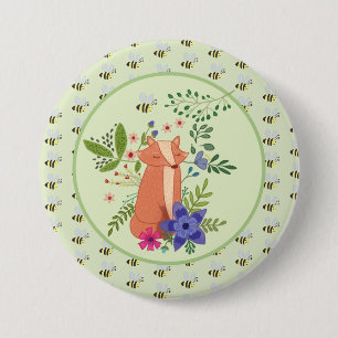 Fuchs im Wald Button