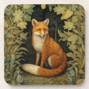 Fuchs im Wald, Jugendstil Getränkeuntersetzer
