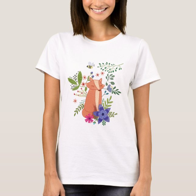 Fuchs im Wald T-Shirt (Vorderseite)