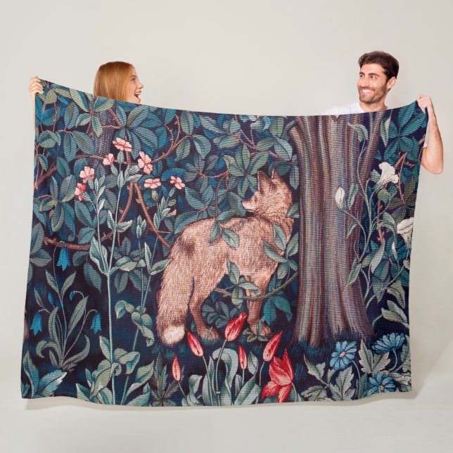 Fuchs im Wald, William Morris Fleecedecke (Beispiel)