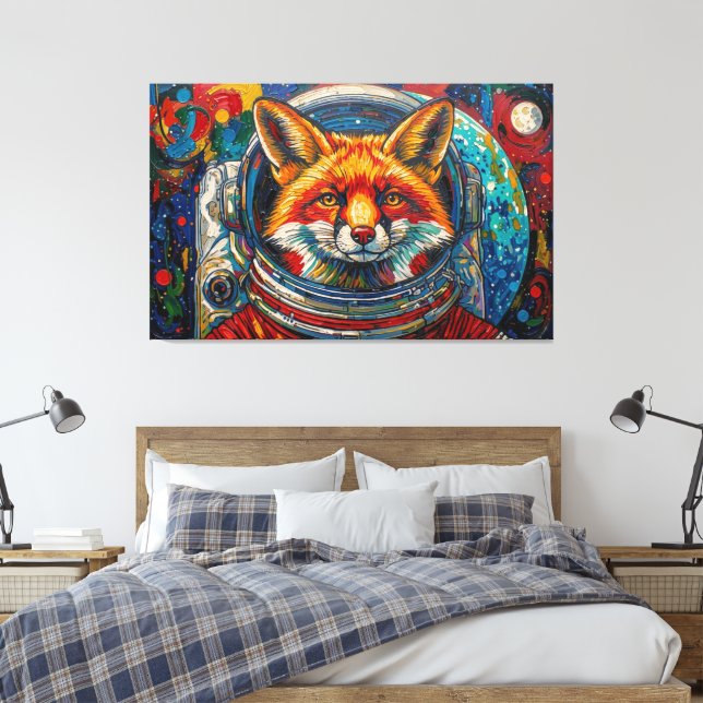 FUCHS IM WELTALL LEINWANDDRUCK (Insitu (Schlafzimmer))