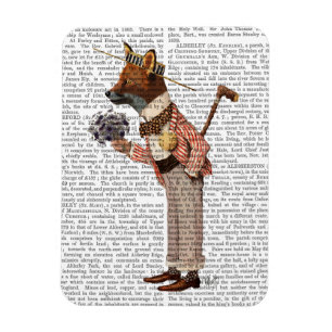 Fuchs in Boater Magnet