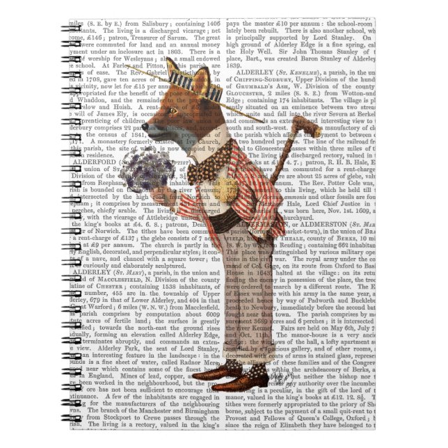 Fuchs in Boater Notizblock (Vorderseite)