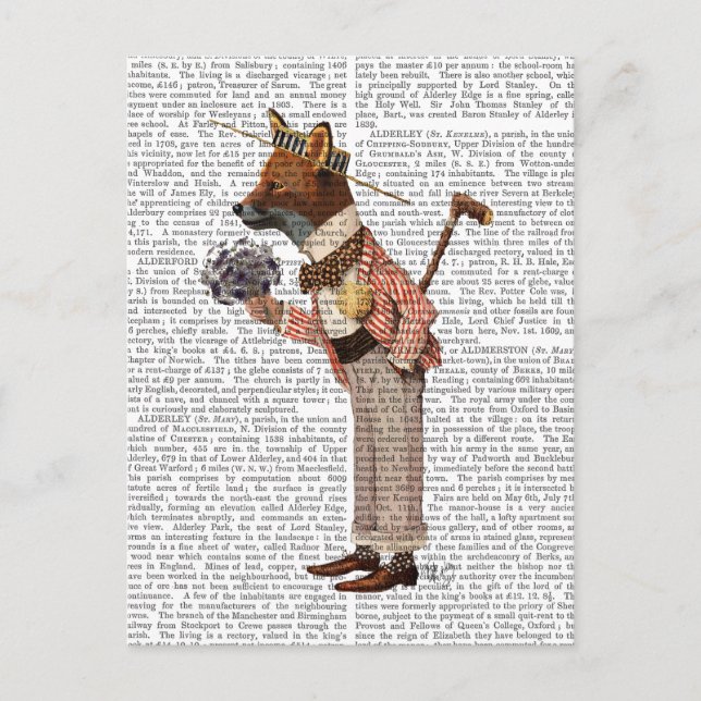 Fuchs in Boater Postkarte (Vorderseite)