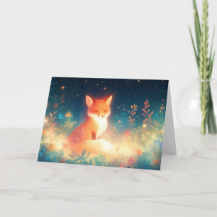 Fuchs in einem Feld von Nachtblüten Karte