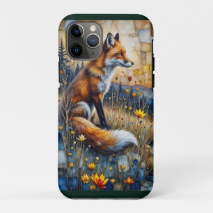 Fuchs in einer blumigen Wiese Case-Mate iPhone Hülle