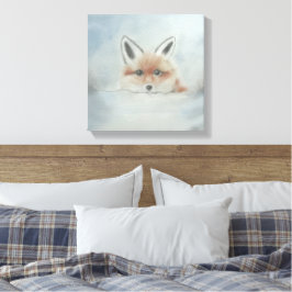 Fuchs in Winterleinwandkunst Leinwanddruck