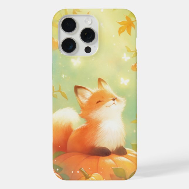Fuchs-Kürbis-Ständer iPhone Hülle (Rückseite)
