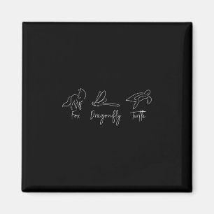 Fuchs Libelle Schildkröte Trump Meme Minimalist  Magnet