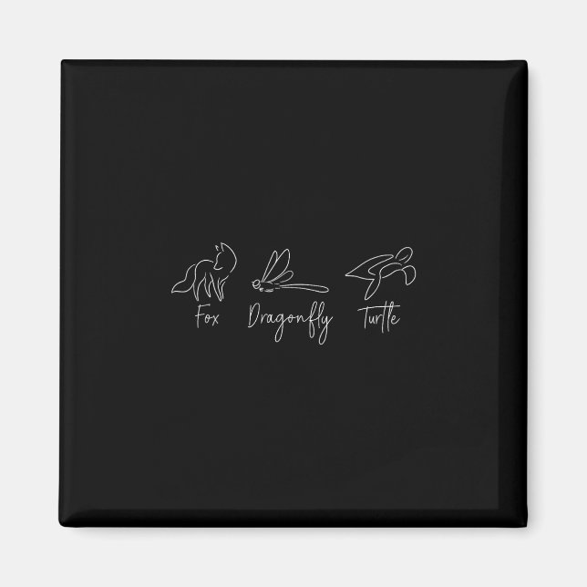 Fuchs Libelle Schildkröte Trump Meme Minimalist  Magnet (Vorne)