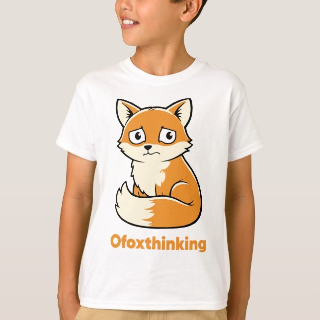 Fuchs lustig überdenkend bestes Geschenk für Fuchs T-Shirt (Vorderseite)