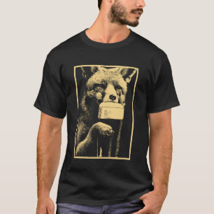 Fuchs mit Bier Tier Trink Humor für St. Patrick T-Shirt