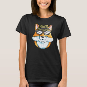 Fuchs mit Jägerhut jagt Füchse Fan Wald H T-Shirt