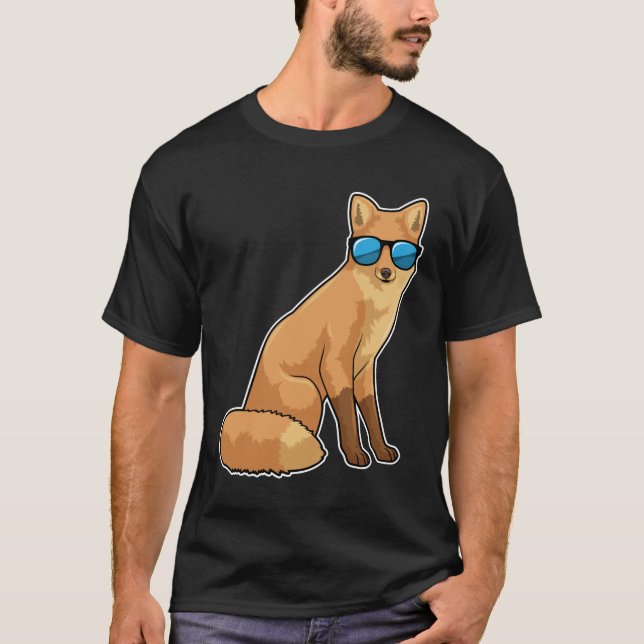 Fuchs mit Sonnenbrille T-Shirt (Vorderseite)