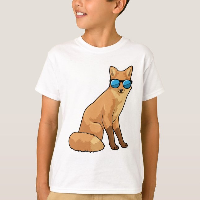 Fuchs mit Sonnenbrille T-Shirt (Vorderseite)
