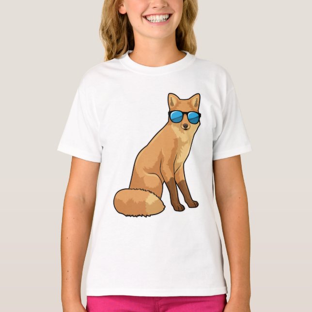 Fuchs mit Sonnenbrille T-Shirt (Vorderseite)