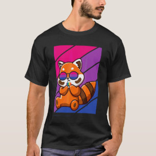 Fuchs Mit Stolz Bisexuellen-Flagge Lgbtq Stolz Ver T-Shirt