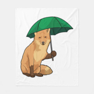 Fuchs mit Umbrella Fleecedecke