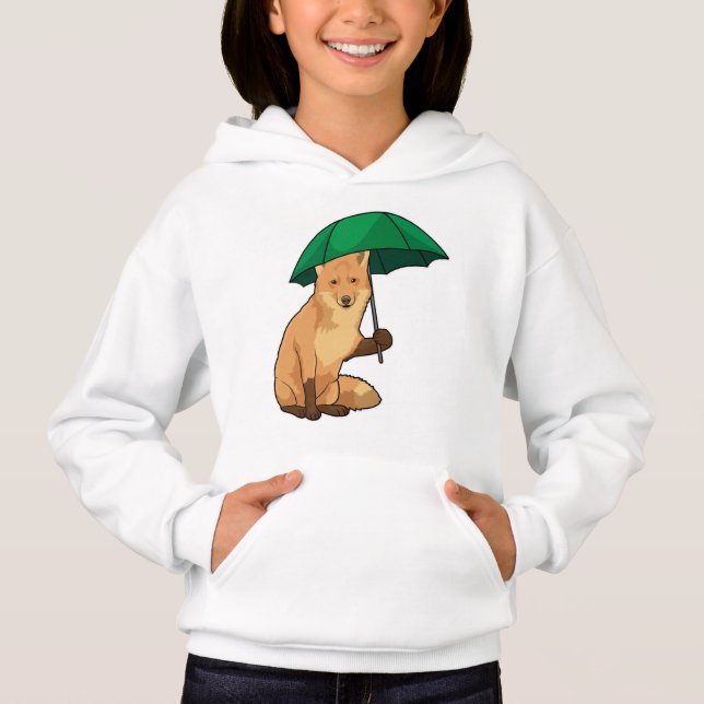 Fuchs mit Umbrella Hoodie (Vorderseite)