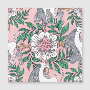 Fuchs-Muster: Whimsical Vintage nahtlos Magnetkarte