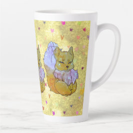 Fuchs namens Dice Milchtasse