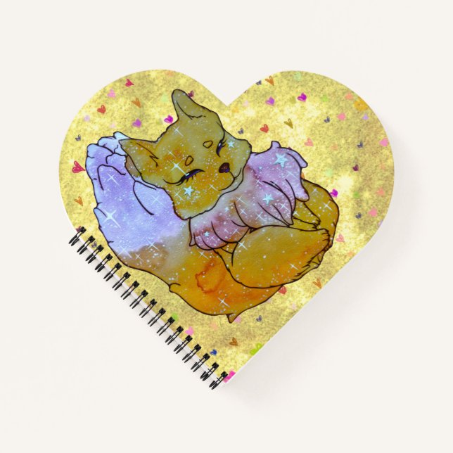 Fuchs namens Dice Notizbuch (Vorderseite)