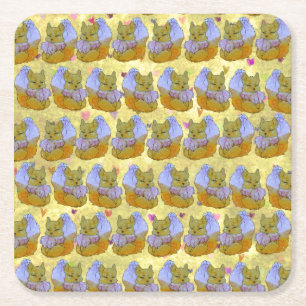 Fuchs namens Dice Rechteckiger Pappuntersetzer